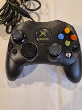 Original Xbox Controller S Type Black OEM With Breakaway Cable TESTED B627