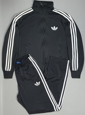 Adidas Firebird Full Tracksuit Set Size Medium Black Stripes Joggers Track Top