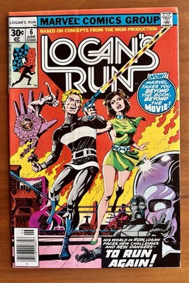 Logan's Run 6 NEWSSTAND 1st Solo Thanos Backup Story Bronze Age 1977 VF-