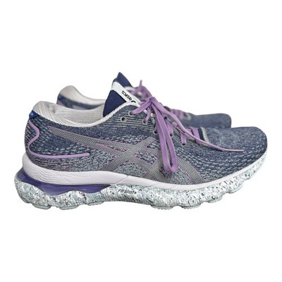 ASICS GEL-NIMBUS 24 Womens Size 10 Running Shoes 1012B370 Purple Blue FF BLAST