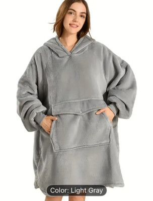 Women's Oversized Wearable Blanket Hoodie Warmer Winter Jacket Different Pattern