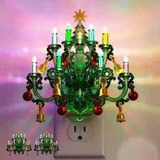 Christmas Night Light, Plug in Night Light with Dusk to Dawn Sensor, 3 Bright...