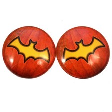 Pair Jack-O-Lantern Glass Eyes Jewelry Dolls Taxidermy Flatback Cabochons