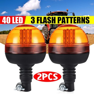 2x rotating beam light 12V/24V foot rotating beam light rotating light warning light tractor