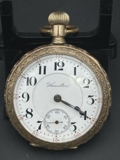 Running Antique Hamilton 940 21 Jewels Gold Filled Pocket Watch 907687