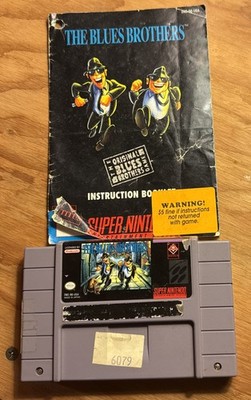Rare Nintendo The Blues Brothers SNES Game Titus Manual Platformer NTSC-U/C
