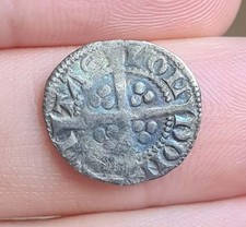 Edward 1st Hammered Halfpenny - Hammered Silvwr Coin - London Mint - Ref-75