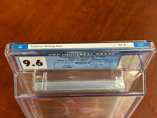 NUEVO ENCASTRADO 2021 SWITCH Pokemon SHINING PEARL CGC Calificado 9.6 Pliegue en Y A+ SELLADO - Imagen 3 de 5