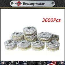 3600 Pack Siding Nails 1.5” x 0.092”15 Degree Collated Wire Coil Full Round Head
