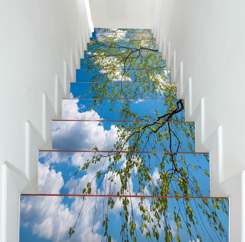 3D Green Leaves G174 Stair Risers Decoration Photo Mural Vinyl Decal Wallpaper E - Picture 2 of 6