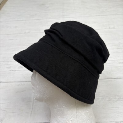Seeberger Black Wool Cashmere Gore-Tex  Bucket Hat One Size
