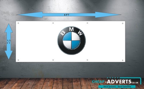 CAR LOGO BMW - Workshop, Garage, Office or Showroom PVC BANNER - 6FT x 2FT - Picture 2 of 5