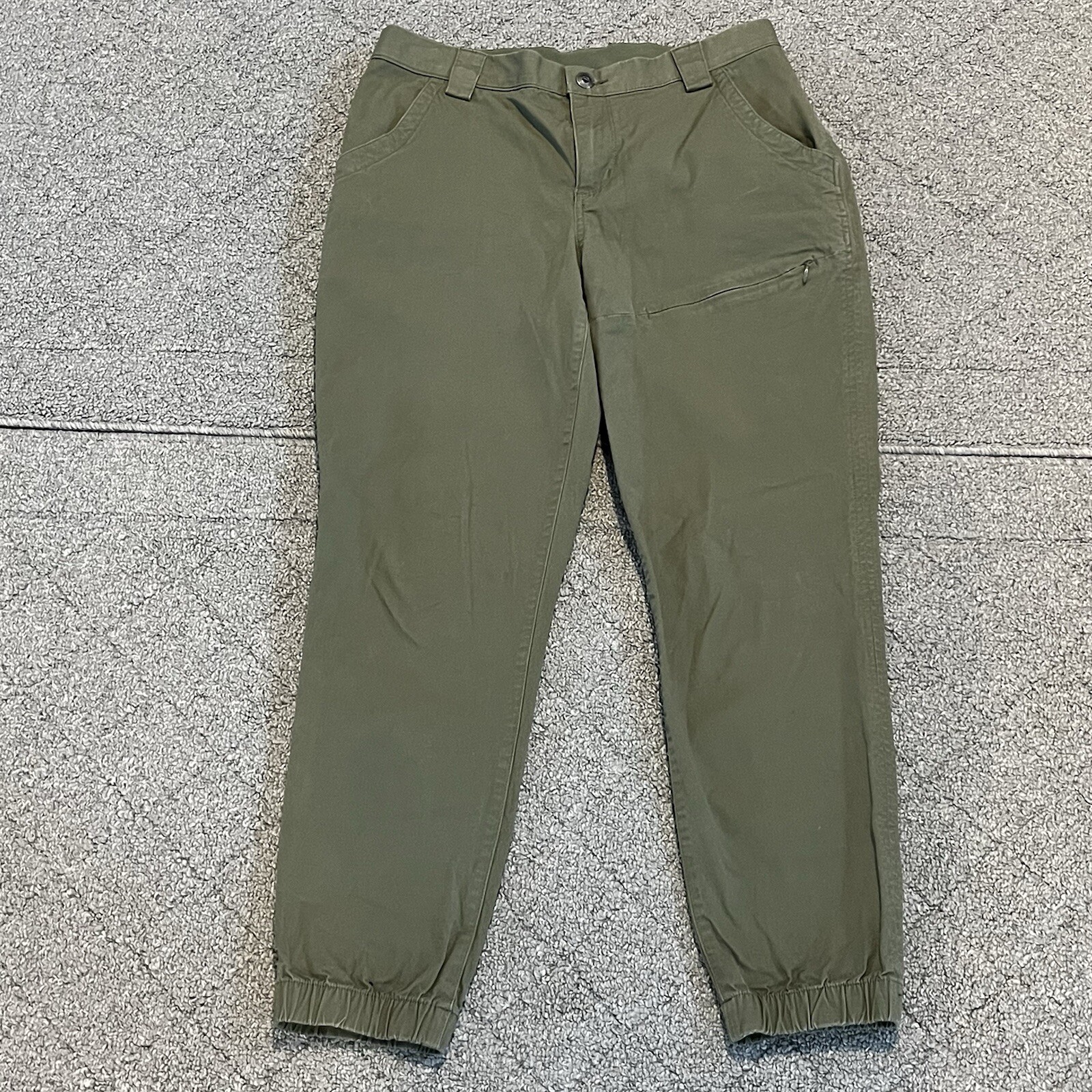 Duluth Cargo Joggers Pants Womens Size 8 Green Utility Taper Pockets