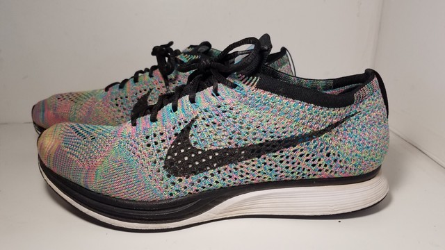 Size 9.5 - Nike Flyknit Racer multi 