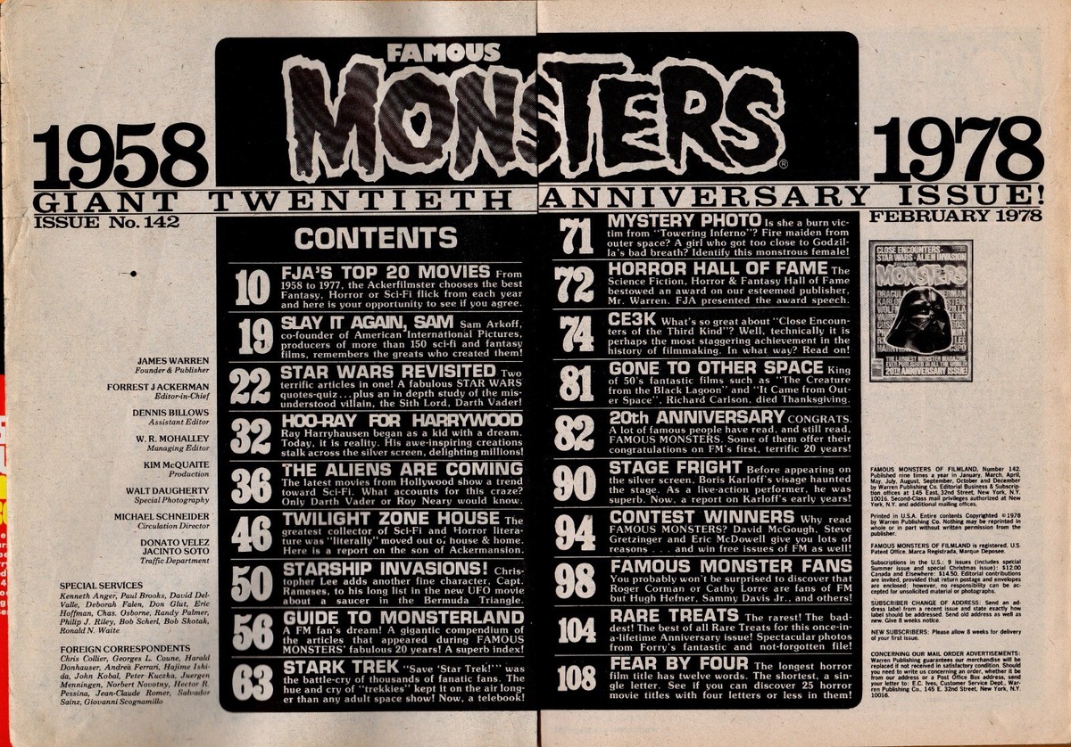 Famous Monsters マガジン 142 STARWARS s-l400.jpg