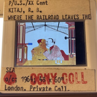 Ronald Kitaj ''Where Railroad Leaves The Sea'' American British 35mm Art Slide