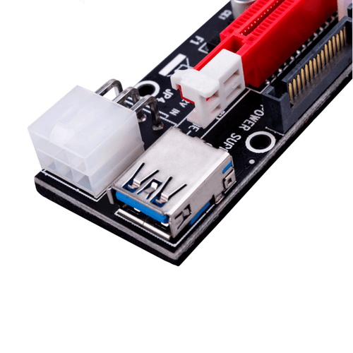 PCI-E 1x to 16x Powered USB3.0 GPU Riser Extender Adapter Card Board Cable - Picture 6 of 12
