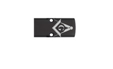 FREE MASON Engraved RMR Cover Plate for Glock Slides Made in USA Aluminum