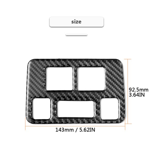 Pegatina cubierta de recorte del panel de fibra de carbono para Subaru Forester 2013-2018 - Imagen 2 de 12