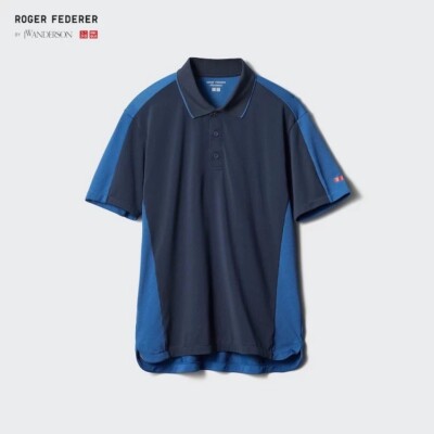 Uniqlo Roger Federer by JW Anderson Herren Dry-Ex Kurzarm Poloshirt 465862