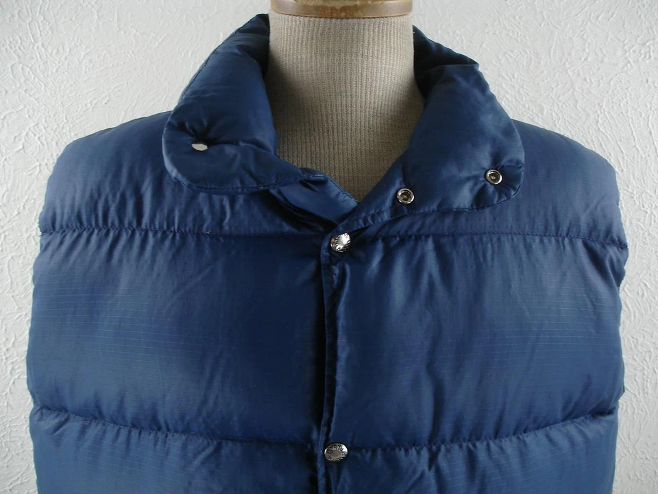 Colete acolchoado masculino L vintage década de 1970 The North Face marrom etiqueta acampamento ao ar livre jaqueta - Imagem 2 de 4