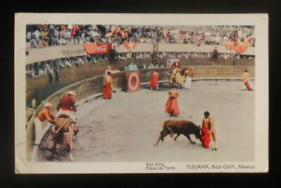 1940s Bull Ring - Plaza de Toros Coca-Cola Tijuana BCN Mexico Postcard