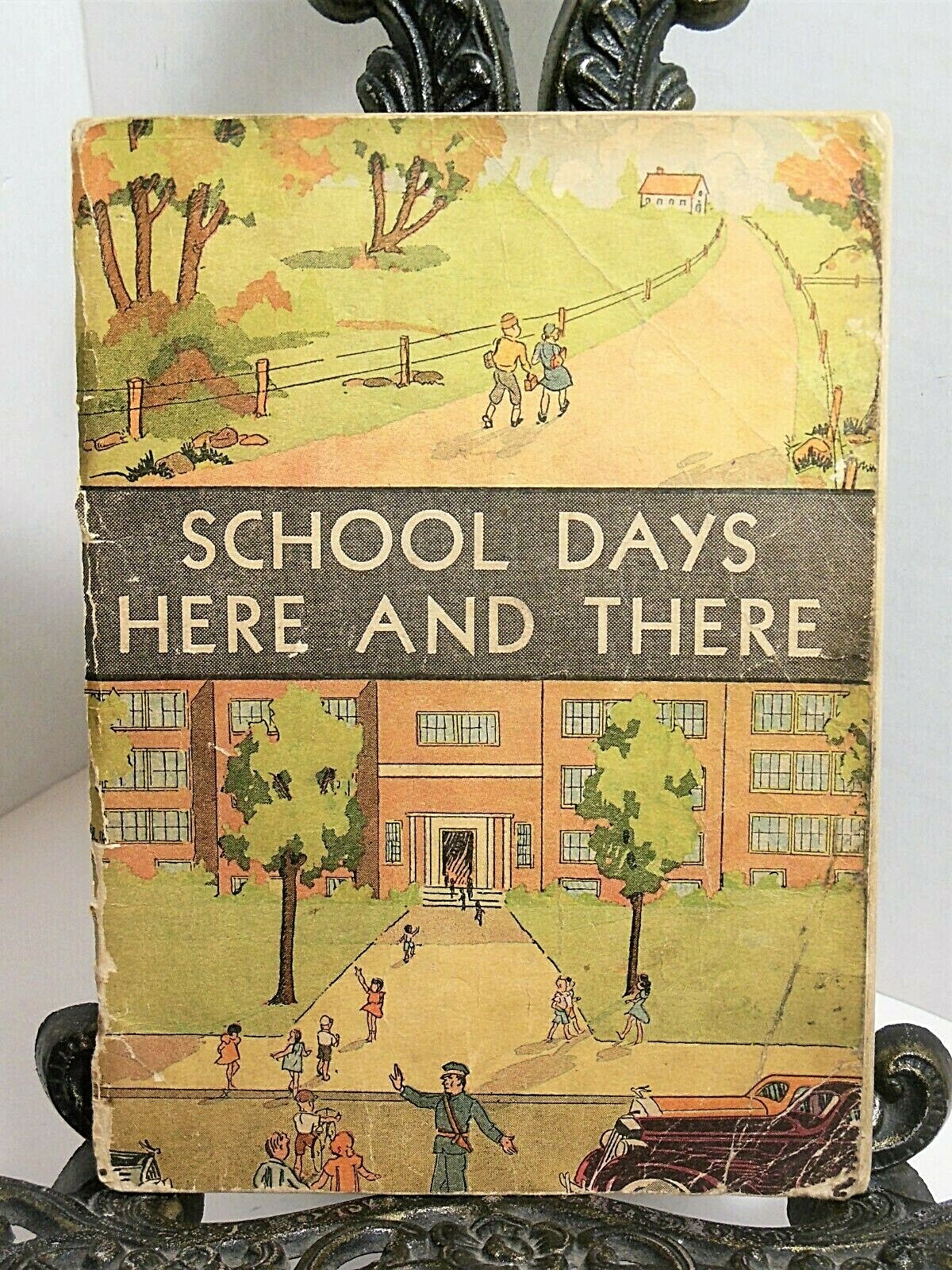 1936 Childrens First Year Reading Primer SCHOOL DAYS HERE AND THERE