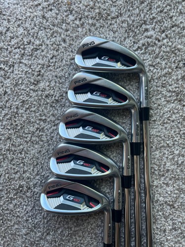 Ping G410 Iron Set 6-PW Silver Dot AWT 2.0 Regular Flex Steel STD Length NICE
