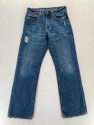 AMERICAN EAGLE ジーンズ AE EasyFlex +TENCEL™ Fibers Patched Slim Straight Jean | American