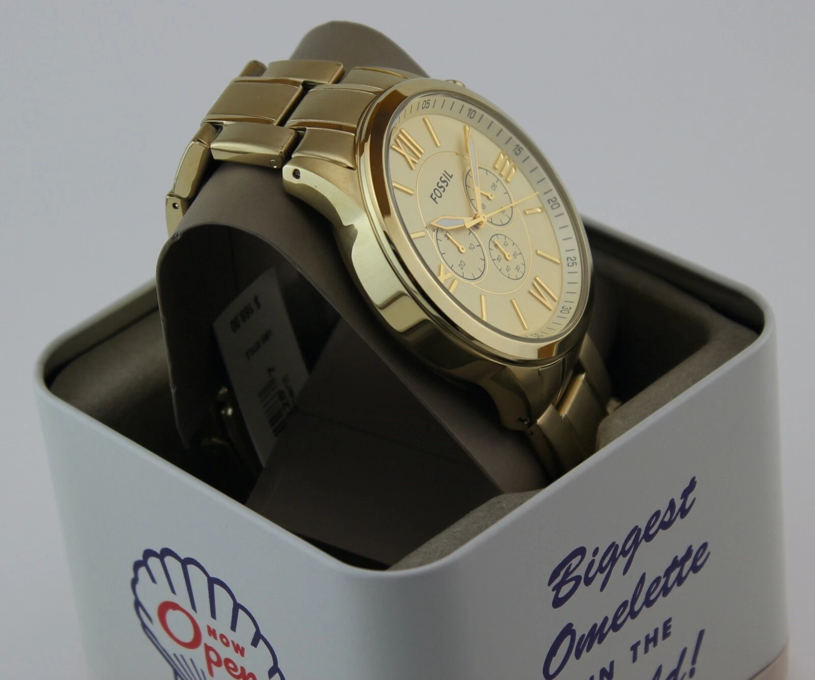 NEW AUTHENTIC FOSSIL FLYNN GOLD CHRONOGRAPH BQ1128 Nigeria Ubuy