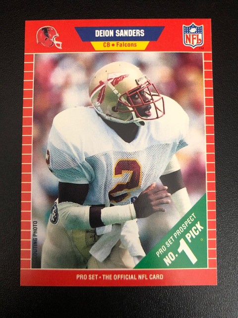 1989 Pro Set Deion Sanders Atlanta Falcons 486 Football Card For Sale 