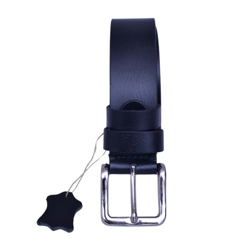 Mens Genuine Leather Belt Full Grain Cowhide Black Jeans Trousers Casual Durable - Picture 6 of 12
