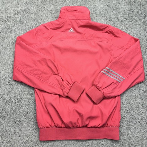 Adidas Sports Youth Girls Size XL Striped Pink Full Zip Lined Track Jacket - Picture 2 of 11