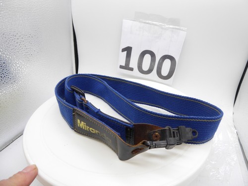GENUINE! Vintage miranda MIRANDA BLUE CAMERA STRAP RARE STRAP WITH LOCKING ENDS - Picture 3 of 4