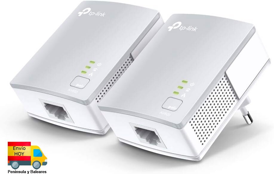 KIT EXTENSOR REPETIDOR RED 2 PLC AV600 POWERLINE 600 Mbps NO ES WIFI TP-LINK