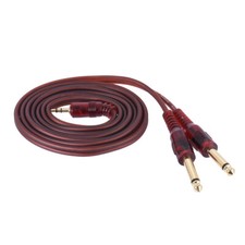 1.5m / 5ft Stereo Audio Cable Cord Wire 3.5mm 1/8" Male to Dual 6.35mm 1/4" F8Q3