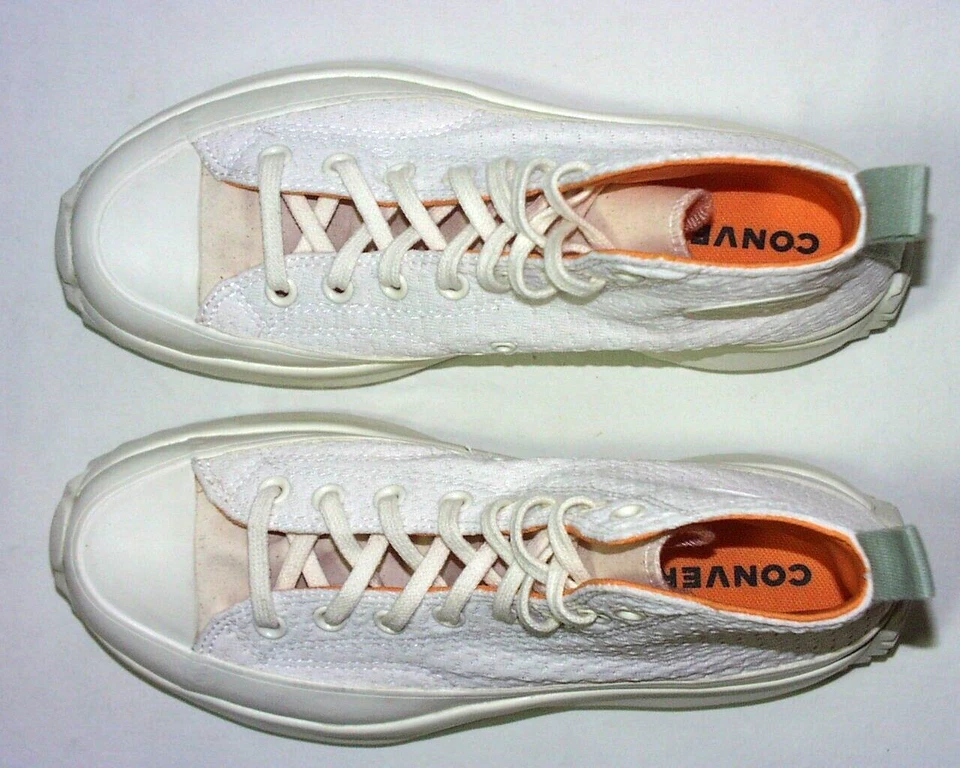 Converse CTAS Run Star plataforma de caminhada Hi A03838C Egret/Peach, mulher 10, homens 8.5, novo - Imagem 3 de 4