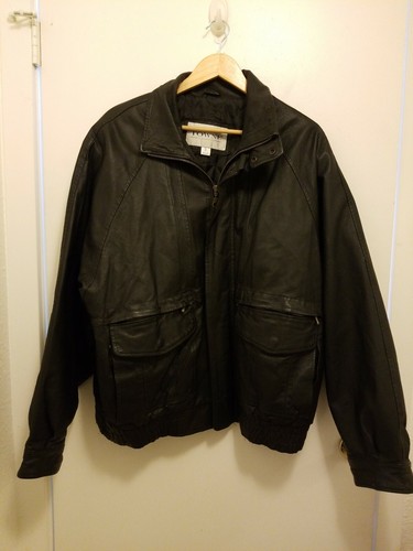 Towne by LONDON FOG Men's Black Leather 