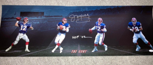 JSA JIM KELLY SIGNED AUTOGRAPHED "DROP BACK" PANORAMIC PHOTO BUFFALO BILLS - Picture 1 of 1