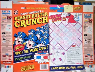 1991 Cap'n Peanut Butter Crunch 3D Cereal Box cc036a
