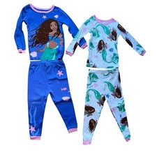 Little Mermaid Ariel Character Kids' 4-piece Cotton Pajama Set Size 2T