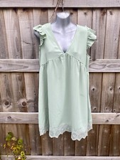 SHEIN Size Medium Pale Green Versatile Easywear A Line Lightweight Dress🥰