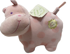 Hippopotamus Baby Girl Pink Small Stuffed Animal Plush w/ Squeaker