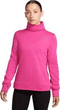 NWT-NIKE WOMEN'S THERMA-FIT ELEMENT SWIFT TURTLENECK RUNNING TOP-PINK- SMALL