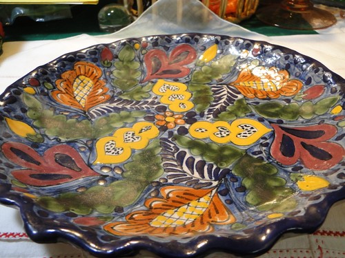 Talavera mexikanische Keramik Wandteller, 10 & 3/8" Durchmesser Exc. Cond. Künstler signiert