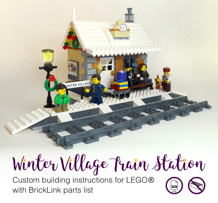 winter village train station