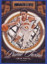 2020-21 Panini NBA Hoops Trae Young Prime Twine Insert #19 Atlanta Hawks