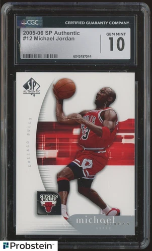 2005-06 SP Authentic #12 Michael Jordan Chicago Bulls HOF CGC 10 GEM MINT