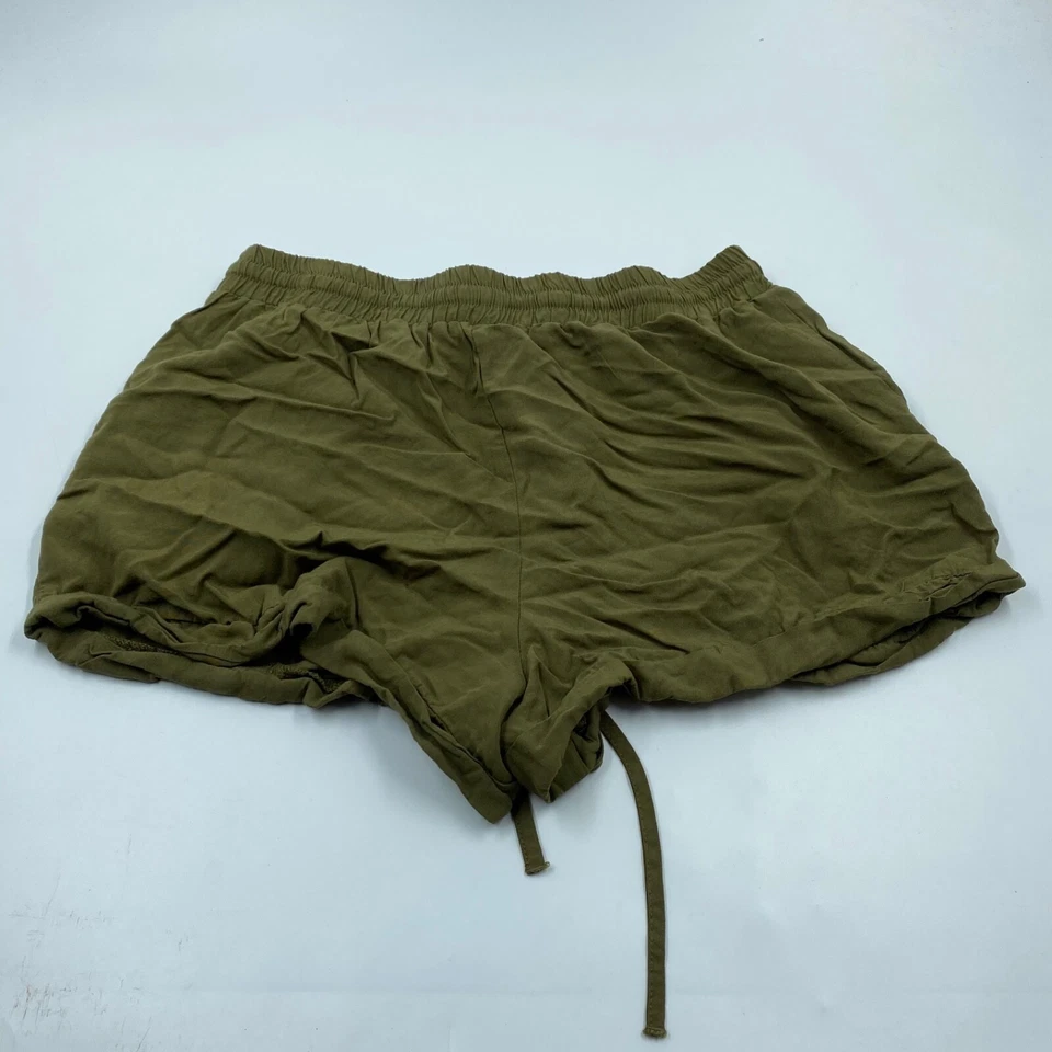 Forever 21 Womens Board Shorts Green Sizer S Stretch Cotton Low Rise Drawstring - Image 3 of 4