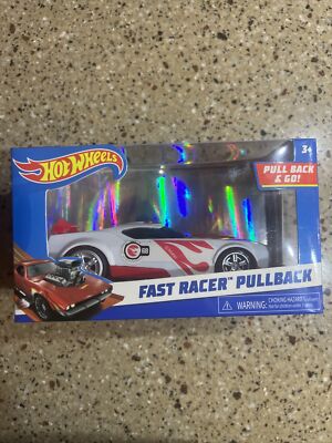 Hot Wheels Fast Racer Pullback Fast Fish White Red Rare Color Just Play Toy Car